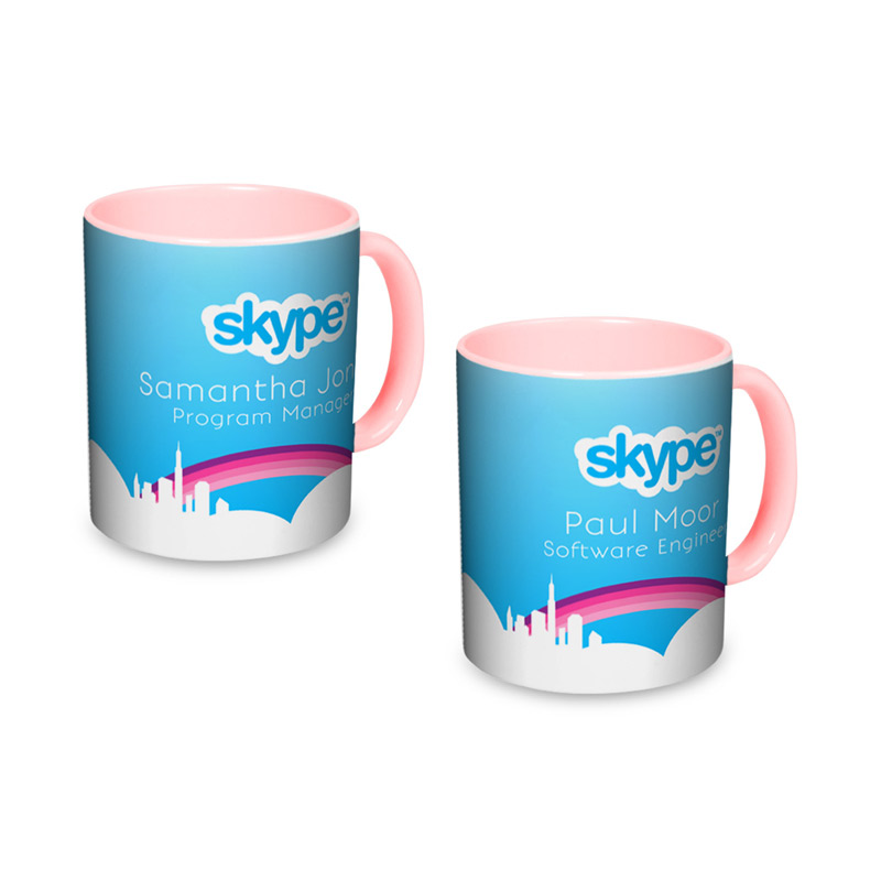 Pink Individually Personalized Two-Tone 11 Oz. Mug